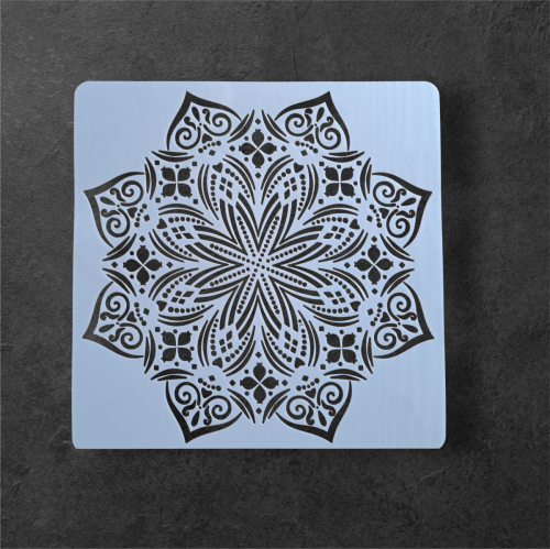 Trafarets - Mandala Leduspuķe