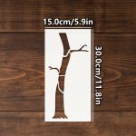 Trafarets - Koks ar putniem no piecām detaļām