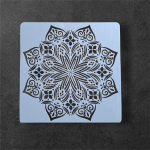 Trafarets - Mandala Leduspuķe