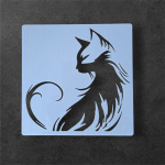 Trafarets - Ziemas kaķis